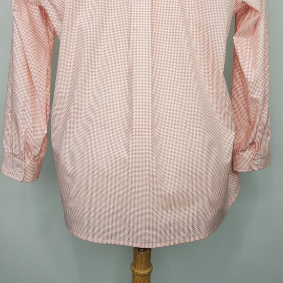 Lands' End Orange Pink Micro Print Supima Cotton Spandex Top Size 18P - Picture 9 of 13